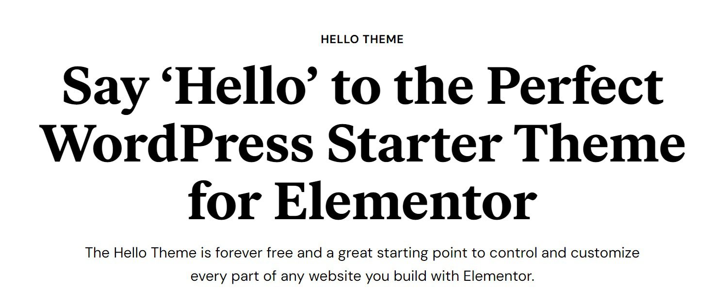 4. Hello Elementor