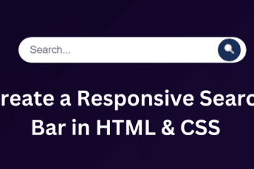 Create a Responsive Search Bar in HTML CSS