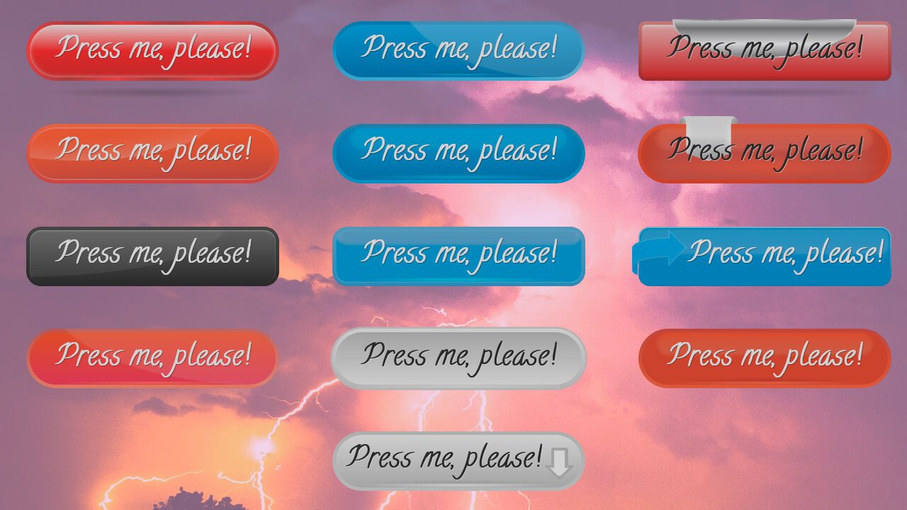 Press Me Please Buttons HTML CSS