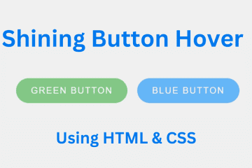 Shining Button Hover Effect using HTML CSS Na